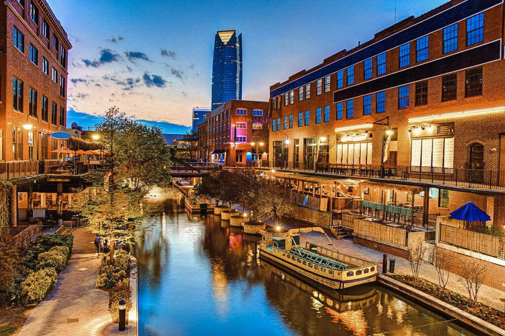 Bricktown District In Oklahoma City