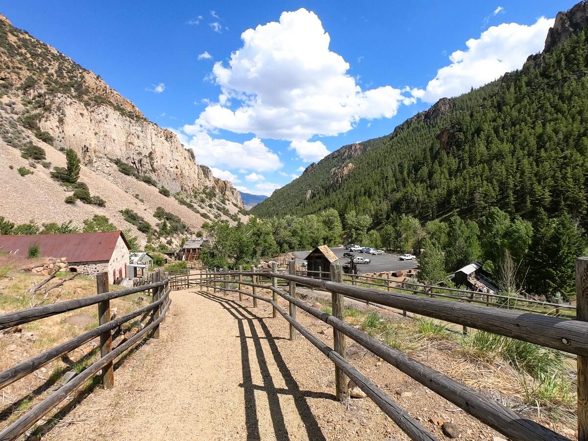 Bayhorse Ghost Town on Salmon River Scenic Byway in Central Idaho.