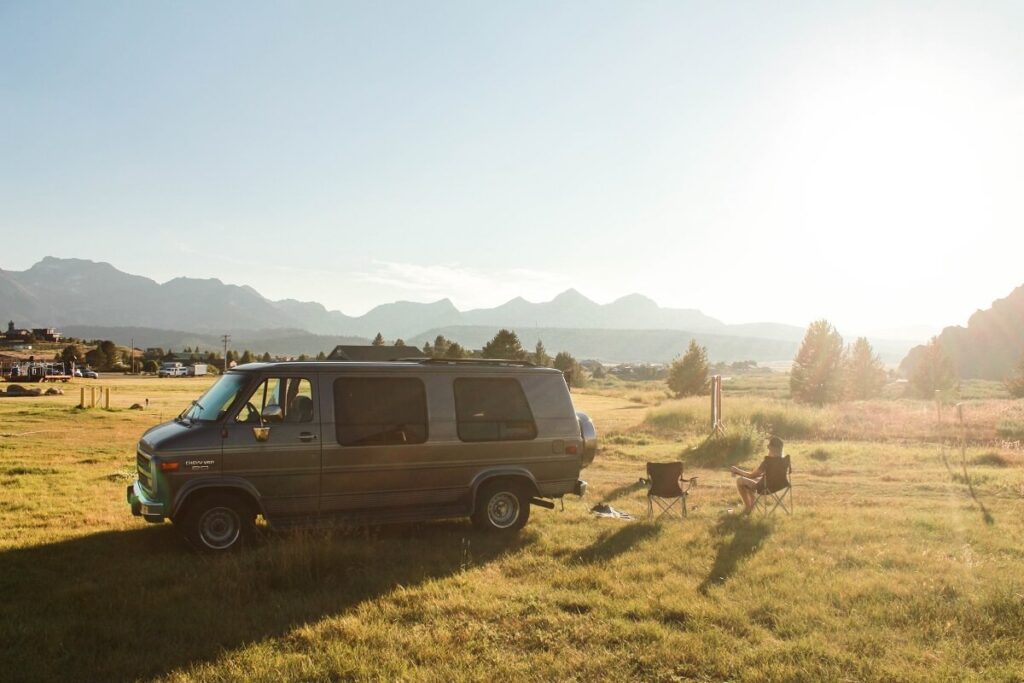 Camping in Stanley, Idaho.