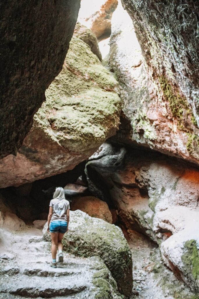 Bear Gulch Cave Trail at Pinnacles National Park.