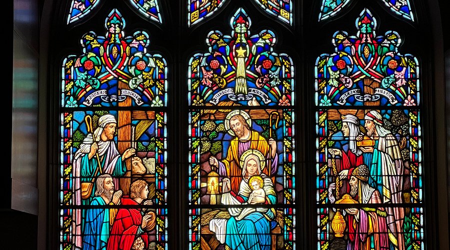 Tiffany stained glass windows of the First Presbyterian Church in Topeka, Kansas.