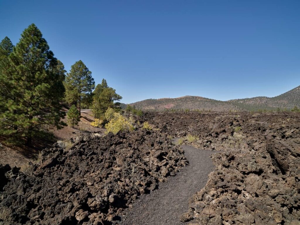 Sunset Crater Volcano National Monument in Arizona, USA.