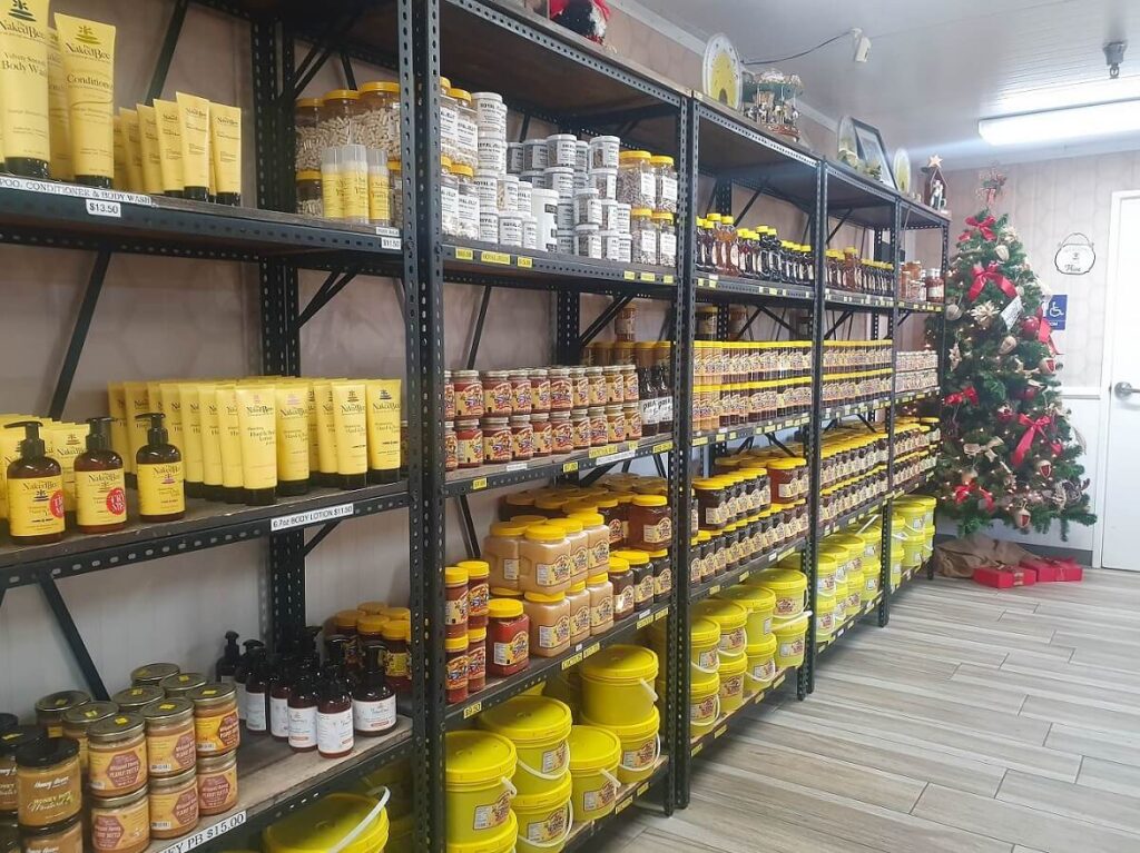 Bennett's Honey Farm tasting room in Fillmore, California.