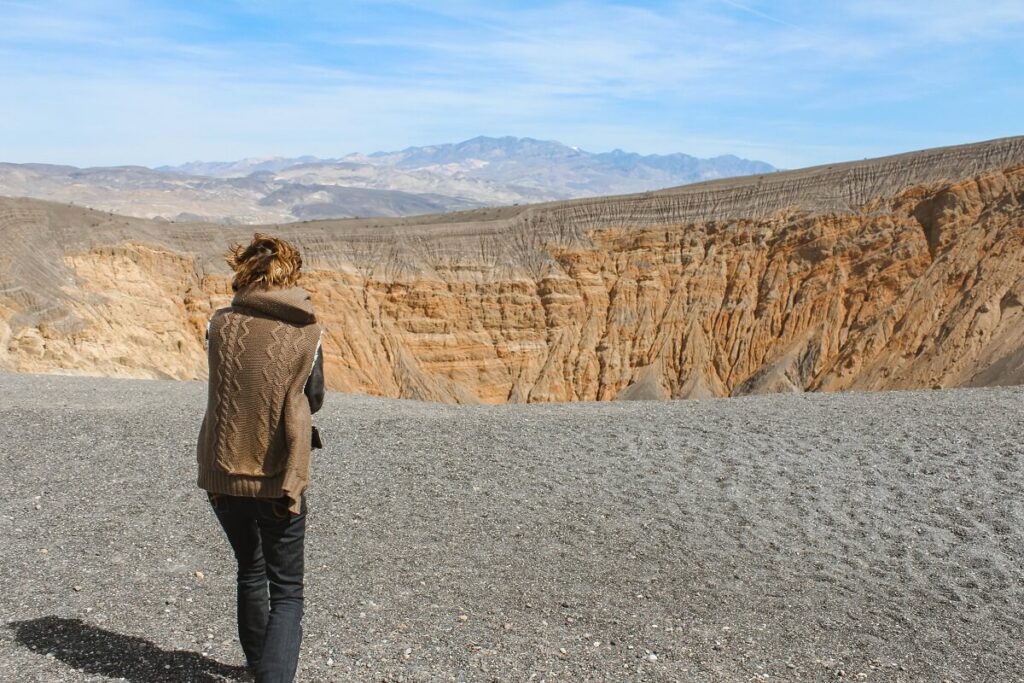 Ubehebe Crater Rim in Death Valley National Park.