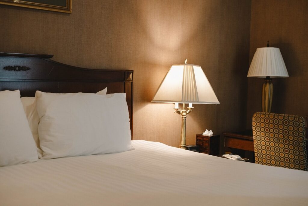 Inside guest rooms at Hotel El Capitan, Van Horn, Texas.